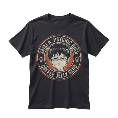 Psychic Anime Annoyed Expression Graphic Cotton Short Sleeve Unisex TShirt
