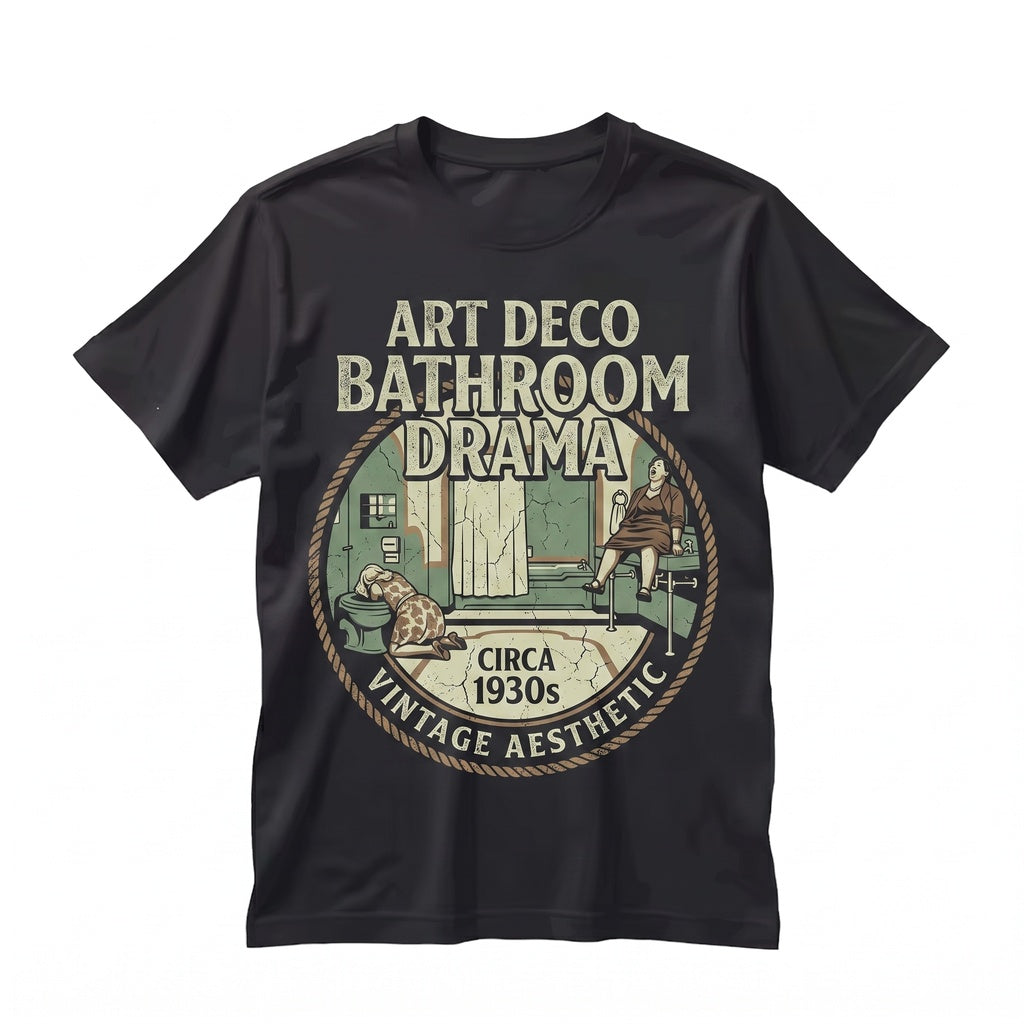Funny Overlook Hotel Room 237 Bathroom Horror Movie Parody Graphic Vintage Apparel Unisex TShirt