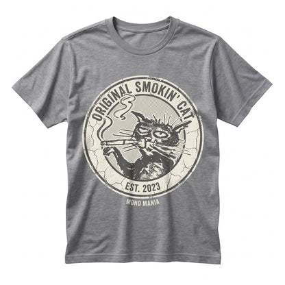 Ugly Smoking Cat Graphic Goth Grunge Alt Funny Emo Vintage Punk Aesthetic Unisex TShirt