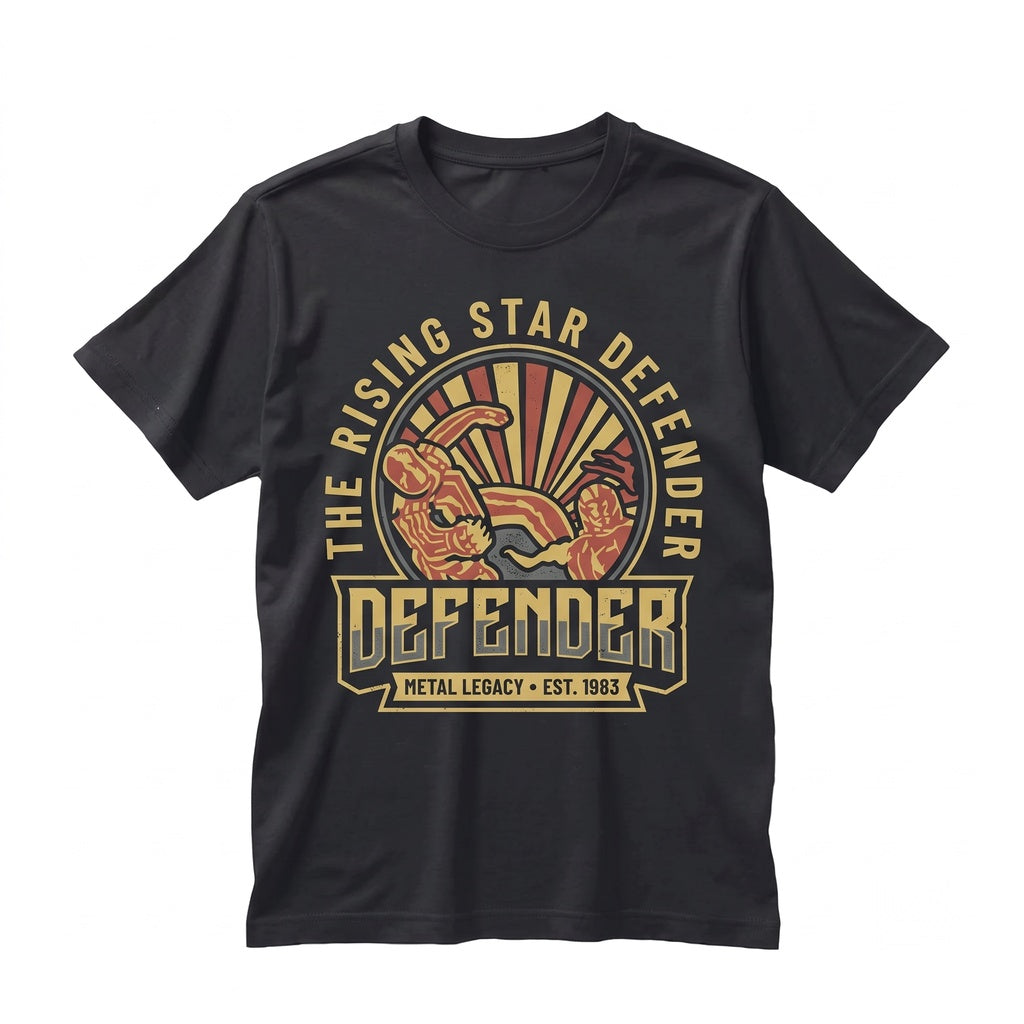 Defender Graphic Casual Apparel Top Unisex TShirt