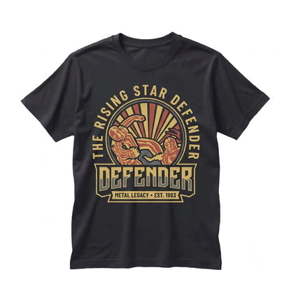 Defender Graphic Casual Apparel Top Unisex TShirt