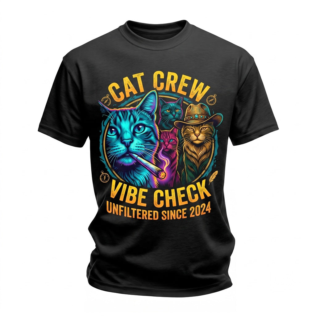 Funny Gangster Cat Meme Graphic Vintage Edgy Lover Gifts Unisex TShirt