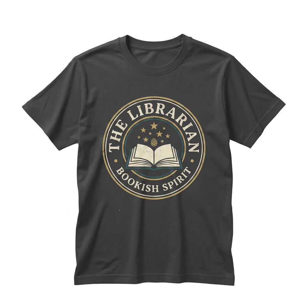 Embroidered Librarian Book Lover Gift, Cute Literary Bibliophile Apparel, Unisex TShirt