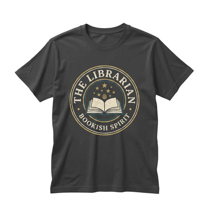 Embroidered Librarian Book Lover Gift, Cute Literary Bibliophile Apparel, Unisex TShirt