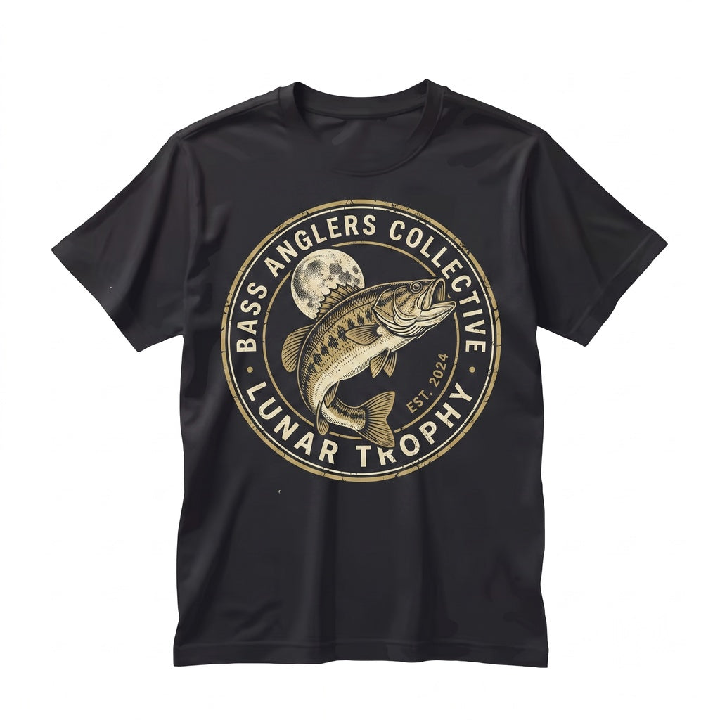 Walleye Fishing Graphic 90s Moonlit Lake Fisherman Gift Outdoor Adventure Unisex TShirt