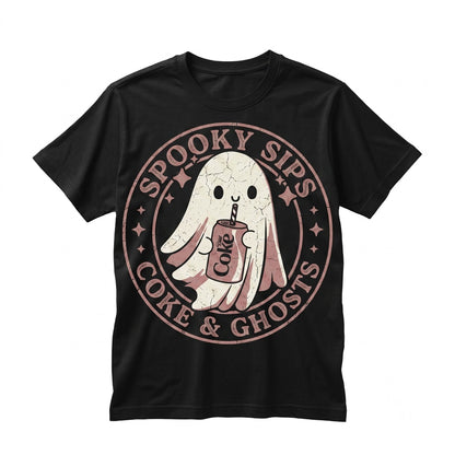 Sarcastic Diet Cola Ghost Lover Sassy Funny Spooky Soda Drink Quote Graphic Unisex TShirt