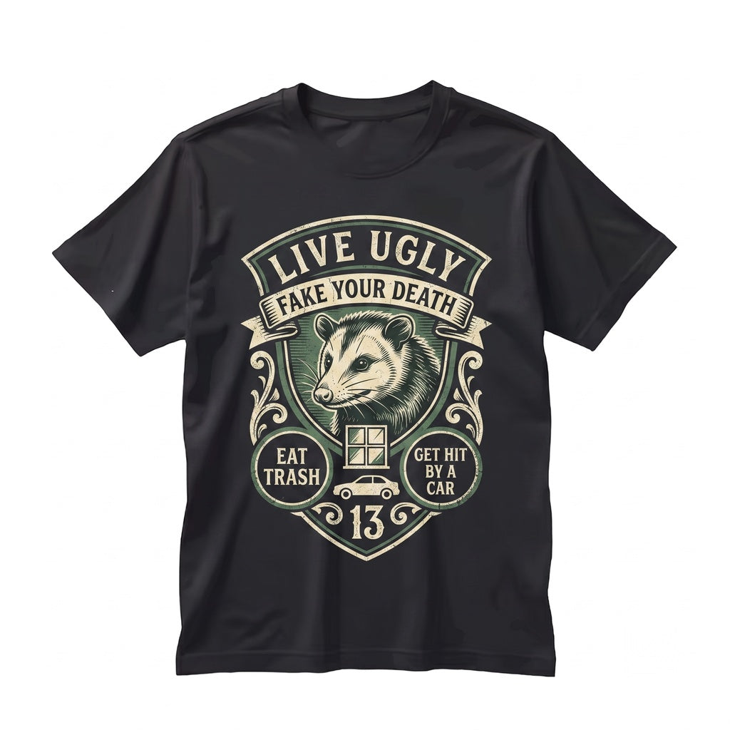 Funny Opossum Sarcastic Quotes Graphic Novelty Possum Trash Animal Lover Cotton Unisex TShirt