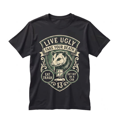 Funny Opossum Sarcastic Quotes Graphic Novelty Possum Trash Animal Lover Cotton Unisex TShirt