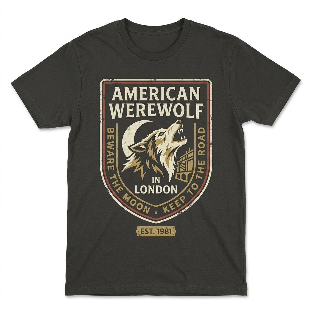 Vintage 1980s Cult Horror Film Werewolf Graphic Top, Youth Small Unisex TShirt
