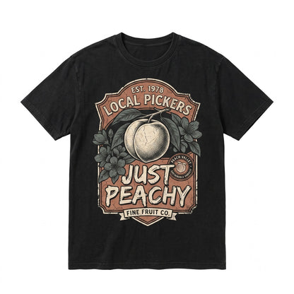 Just Peachy Fruit Cute Summer Fashion Pastel Graphic Unisex TShirt