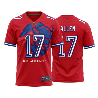 Unisex Stitched Football Fan Jersey - Breathable Lightweight Game Day Apparel