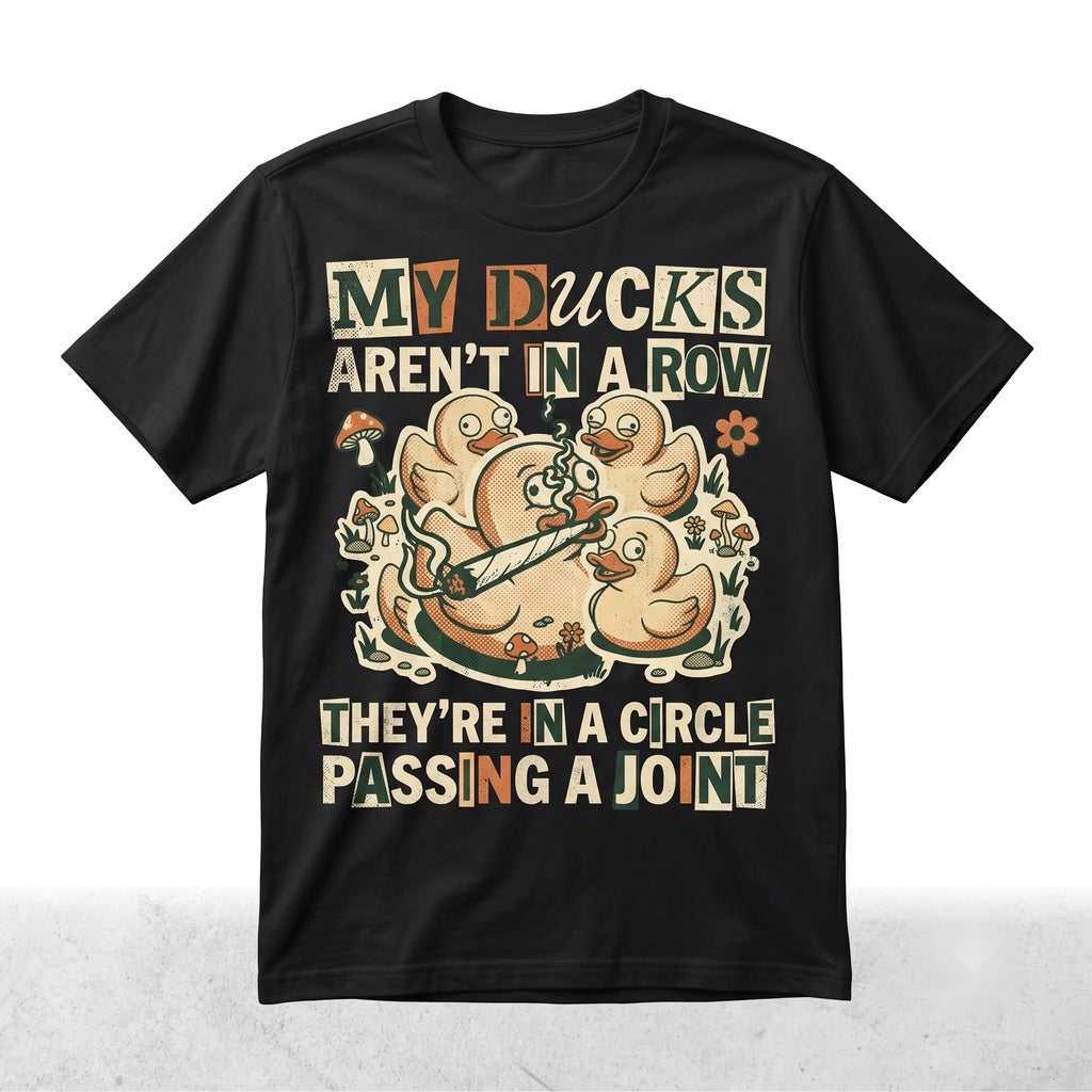 My Ducks in a Circle Funny Humor Sarcastic Graphic Top Unisex TShirt