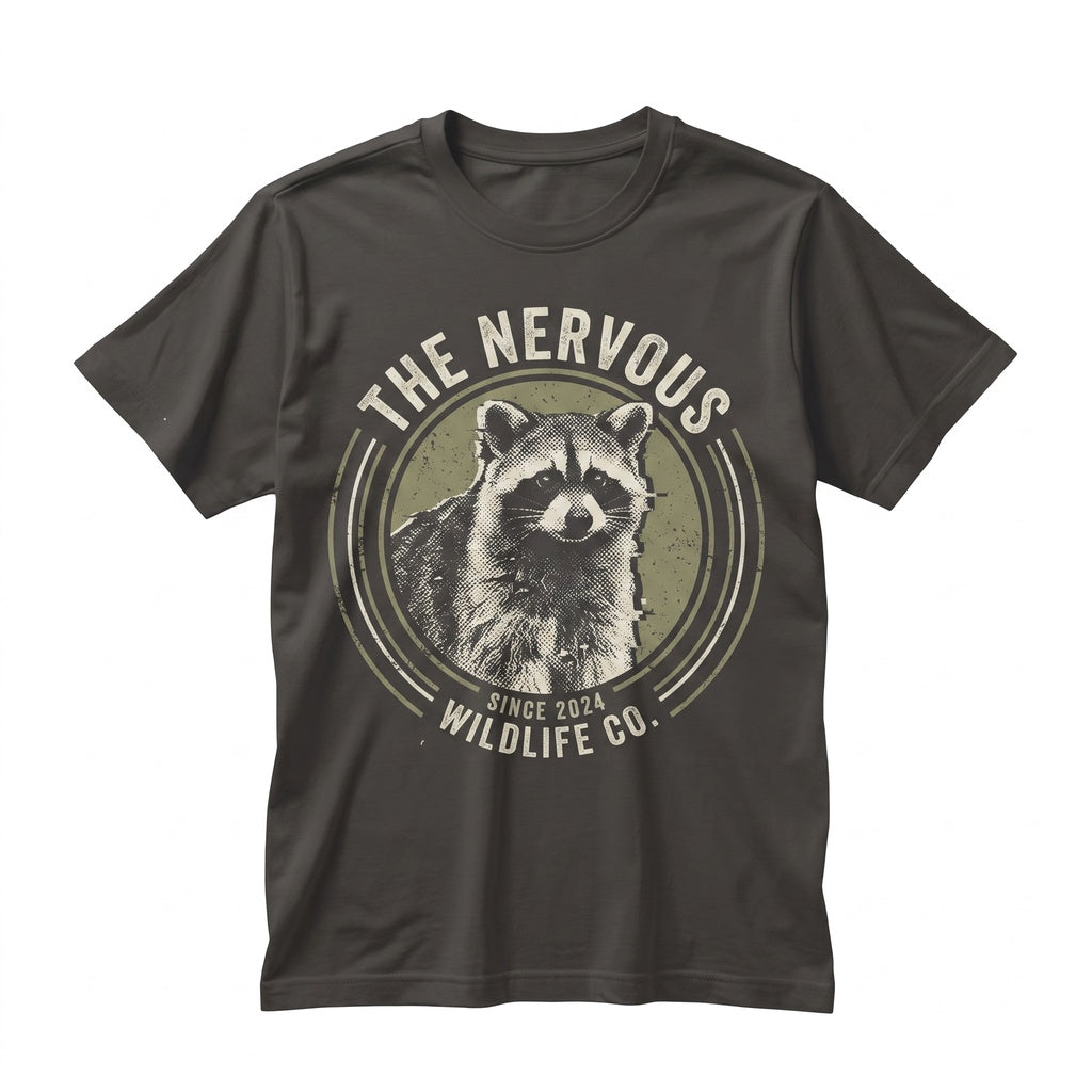 Nervous Raccoon Japanese Graphic Cotton Casual Streetwear Apparel Unisex TShirt