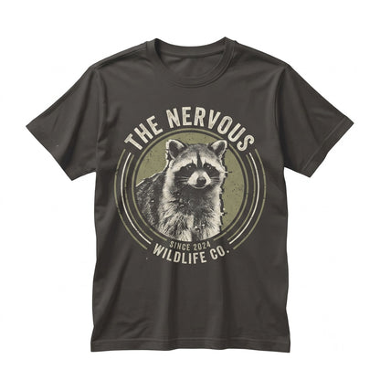 Nervous Raccoon Japanese Graphic Cotton Casual Streetwear Apparel Unisex TShirt