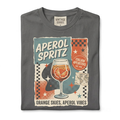 Orange Italian Spritz Summer Cocktail Graphic Citrus Vibes Top Apparel Unisex TShirt