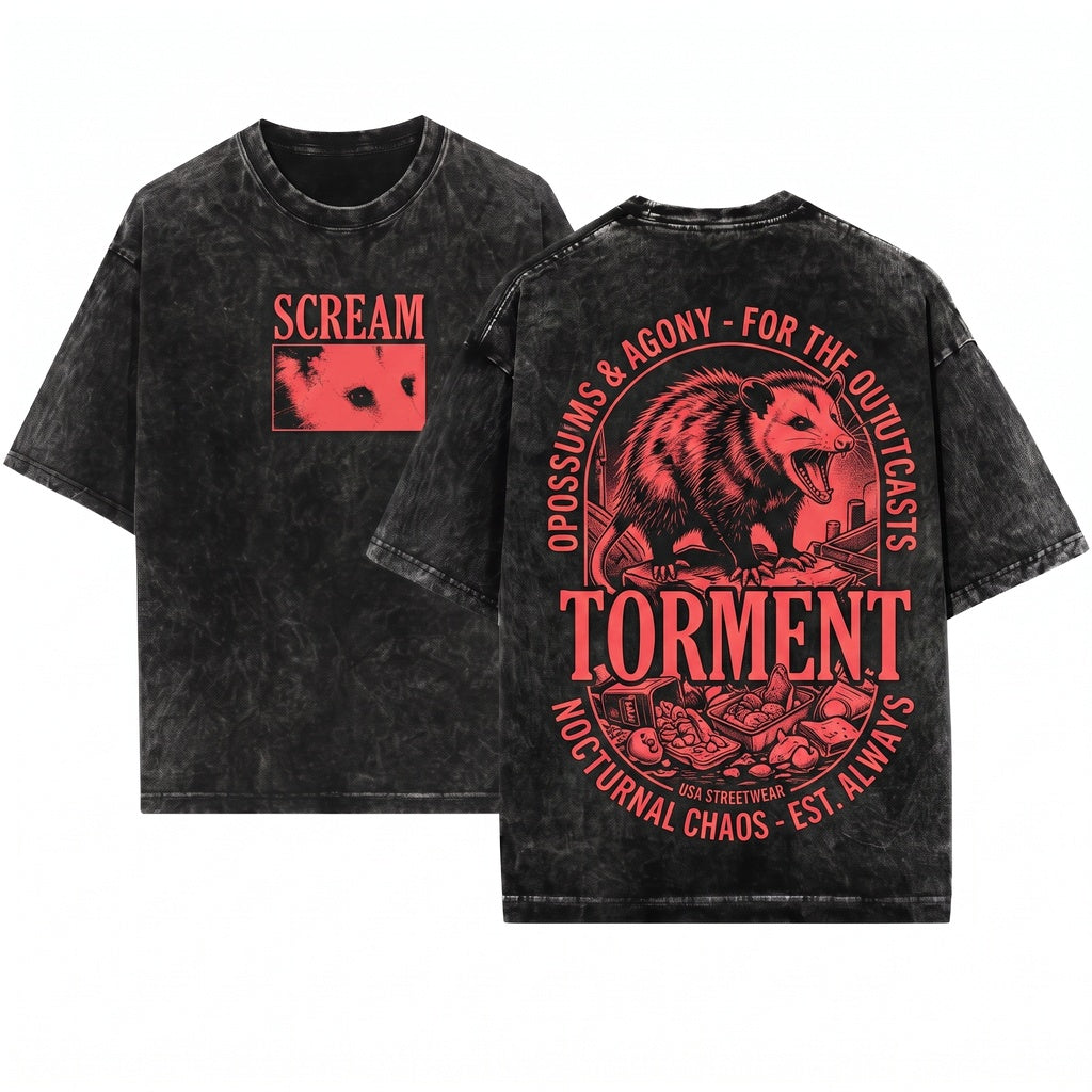 Torment Opossum Unisex Wash T-Shirt