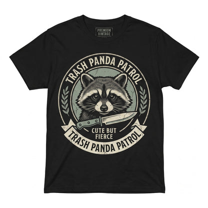 Cute but Fierce Chaotic Raccoon Embroidered Trash Panda Funny Meme Unisex TShirt