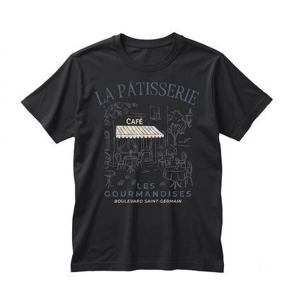 La Patisserie French Cafe Graphic Top Vintage Paris Bakery Cotton Unisex TShirt