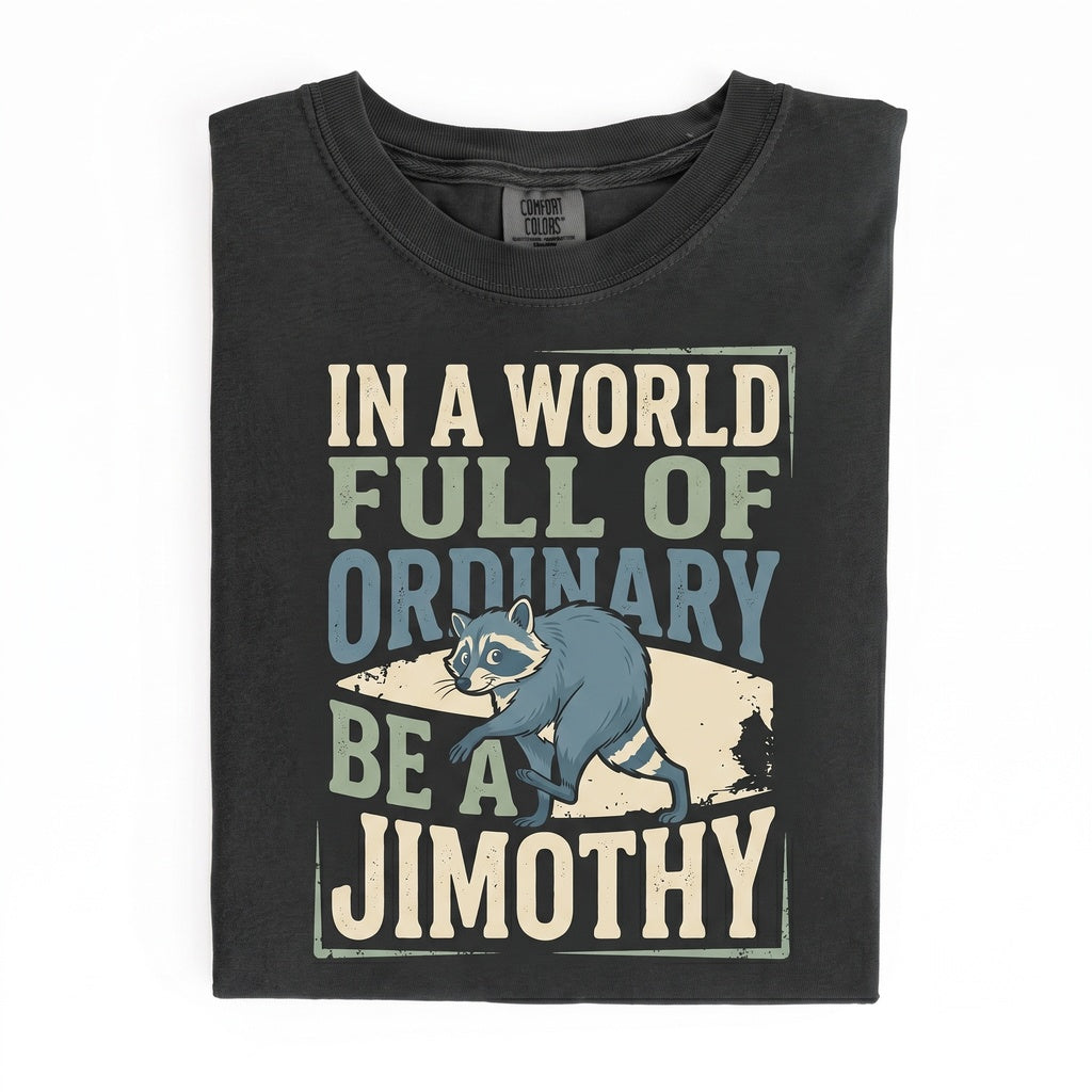 Jimothy Raccoon Graphic Colorful Funny Cute Wildlife Lover Apparel Gift Unisex TShirt