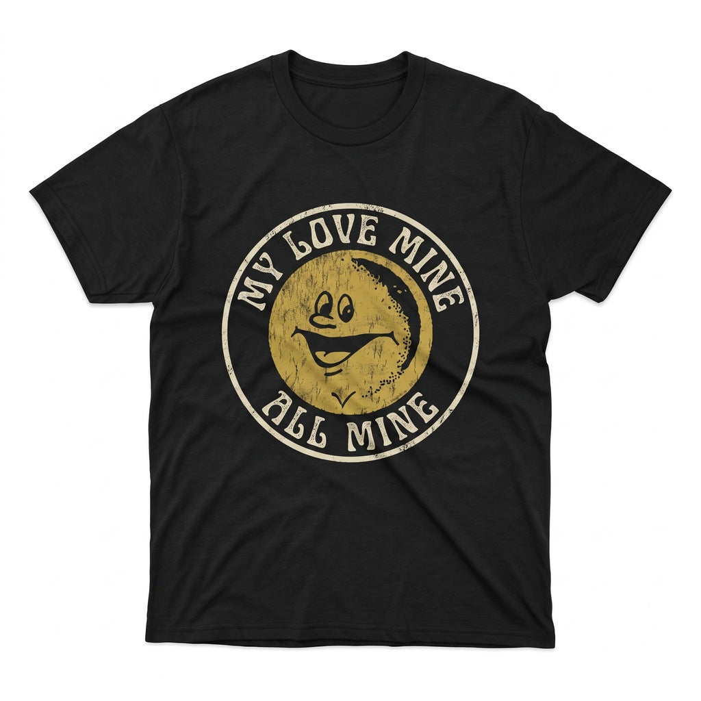 Moon Love Mine All Mine Romantic Celestial Graphic Cotton Crewneck Unisex TShirt
