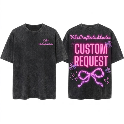 Handpainted Commercial License Custom Business Graphic Digital Crafting Unisex Wash T-Shirt
