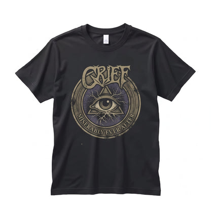 Grief Sorrowful Graphic Mourning Vintage Black Cotton Unisex TShirt