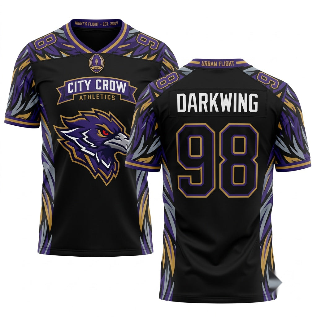Unisex Game Day Stitched Football Fan Jersey - Lightweight Breathable Athletic Mesh
