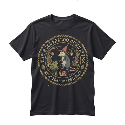 The Hullabaloo Committee Funny Frog Opossum Snail Meme Weird Animal Humor Gift For Her Unisex TShirt