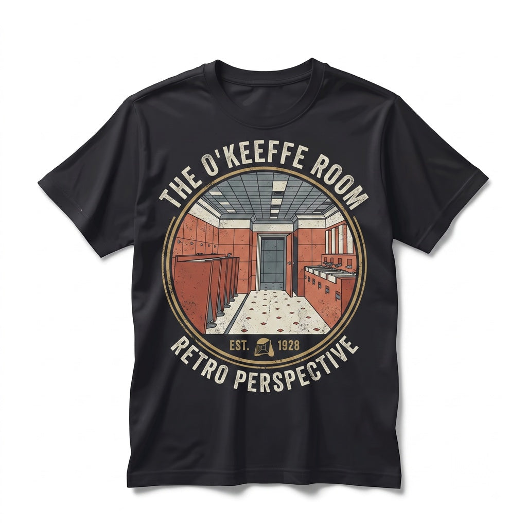 Haunted Mountain Hotel Creepy Red Bathroom Vintage Horror Movie Graphic Print Unisex TShirt