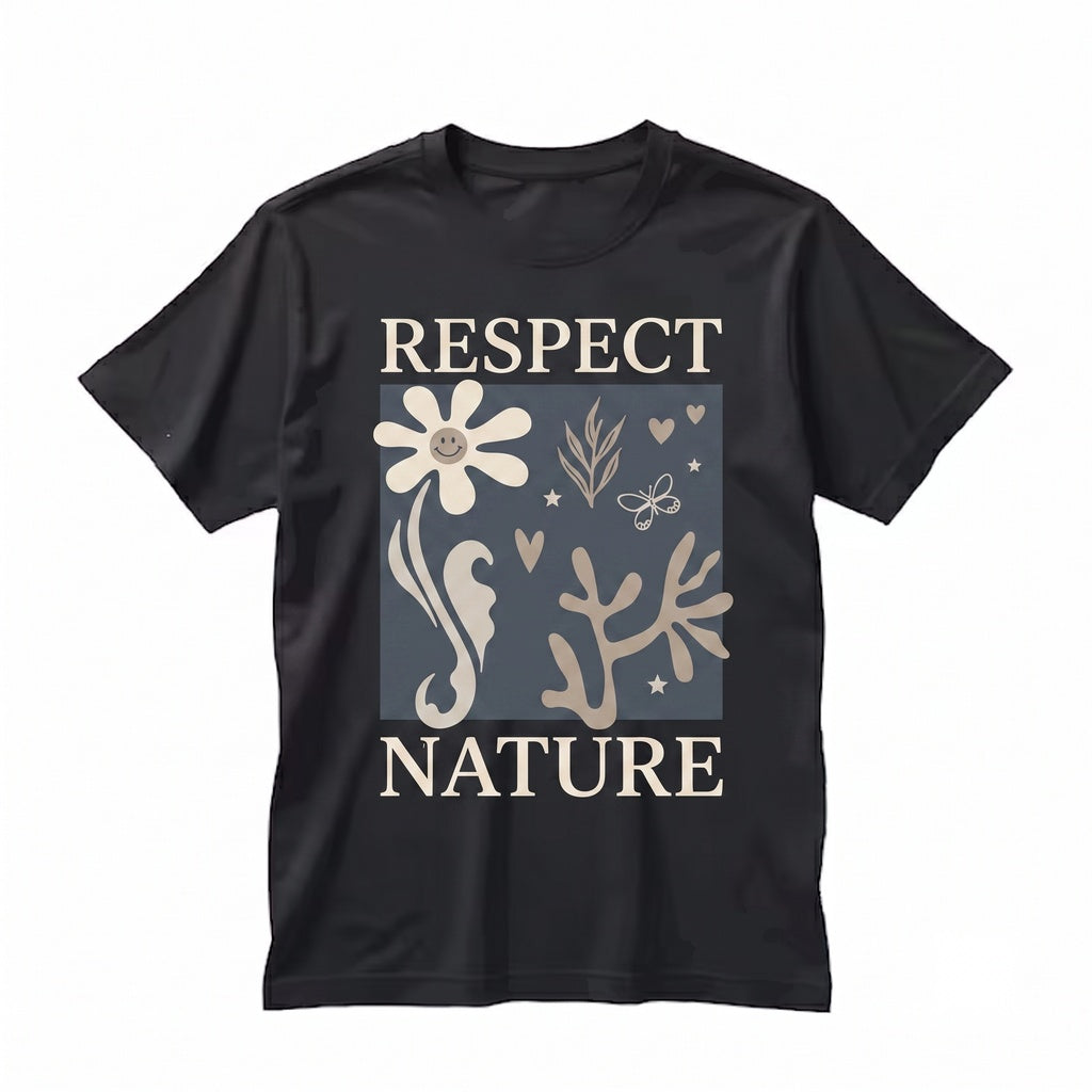 Botanical Nature Respect Earth Plant Graphic Vintage Print Eco Unisex TShirt