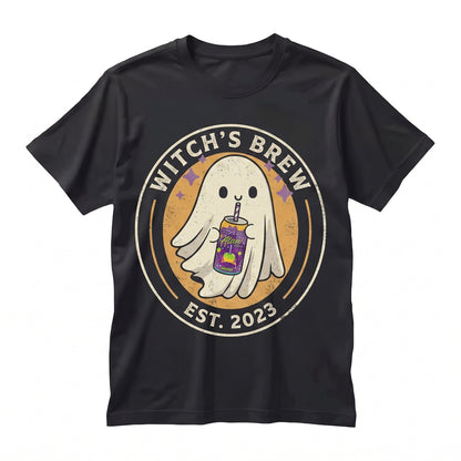 Witchs Brew Spooky Ghost Energy Drink Cute Caffeinated Beverage Lover Halloween Graphic Unisex TShirt