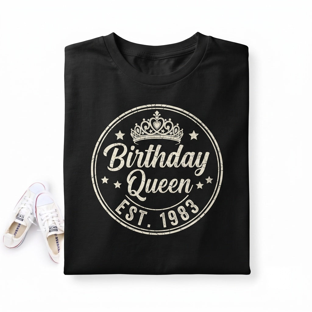 40th Birthday Queen Custom Graphic Apparel Party Celebration Unisex TShirt
