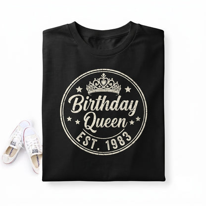 40th Birthday Queen Custom Graphic Apparel Party Celebration Unisex TShirt