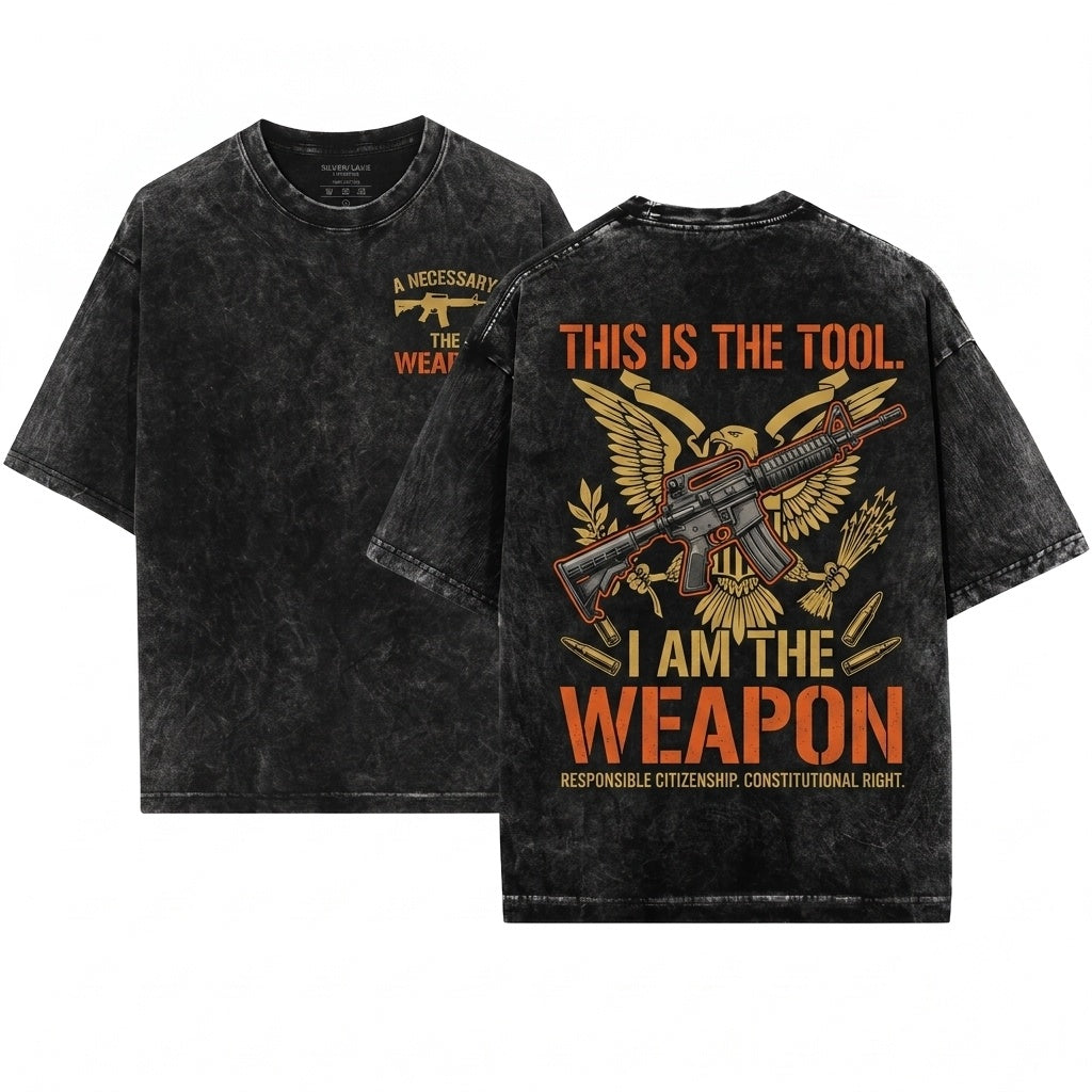 2nd Amendment USA American Patriotic Conservative Pro Rifle Gun Weapon Lover Unisex Wash T-Shirt