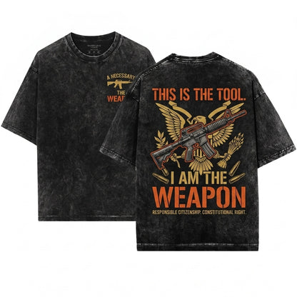2nd Amendment USA American Patriotic Conservative Pro Rifle Gun Weapon Lover Unisex Wash T-Shirt