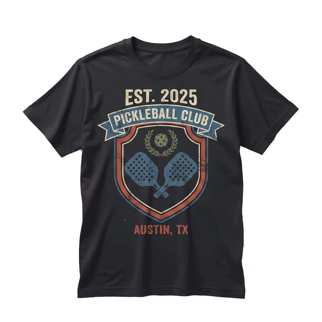 Personalized Pickleball Team Game Day Paddles and Ball Graphic Unisex TShirt