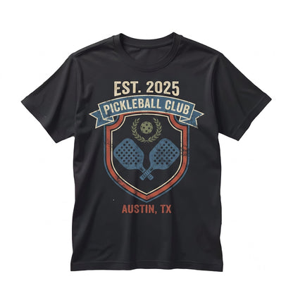 Personalized Pickleball Team Game Day Paddles and Ball Graphic Unisex TShirt