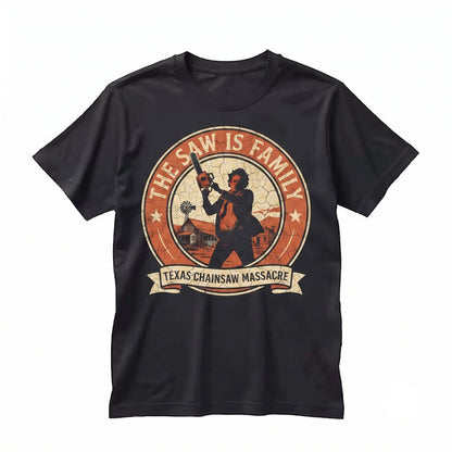 HeS From Texas I Can Tell Graphic Apparel, Chainsaw Horror Top, Halloween Slasher Costume, Spooky Unisex TShirt