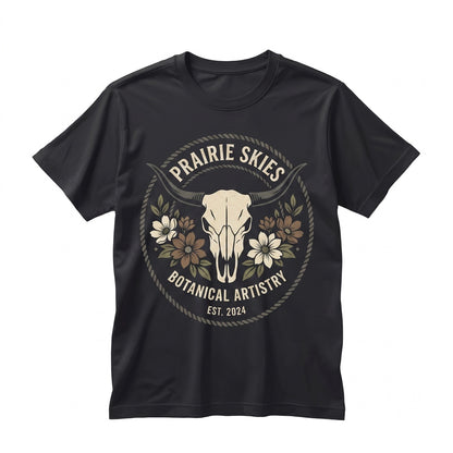 Rustic Genuine Longhorn Cow Skull Western Bull Graphic Apparel Unisex TShirt