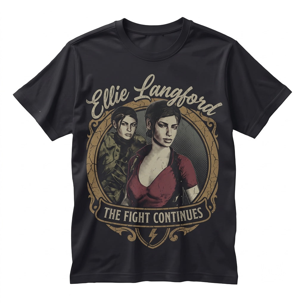 Ellie Langford Sci-Fi Horror Gamer Survival Gaming Apparel Fan Gift Unisex TShirt