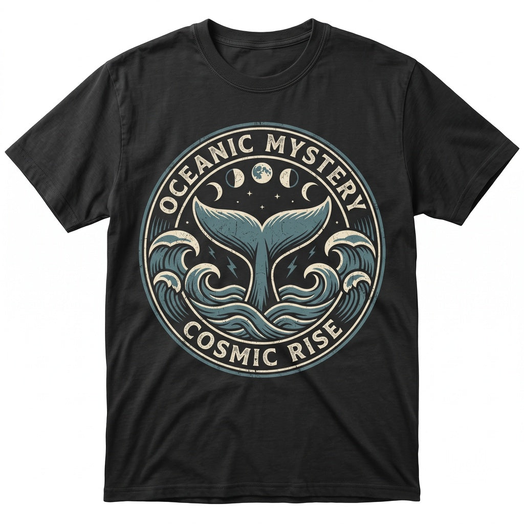 Manta Ray Moon Gothic Ocean Lightning Graphic Dark Sea Creature Halloween Marine Animal Lover Gift Men Women Unisex TShirt