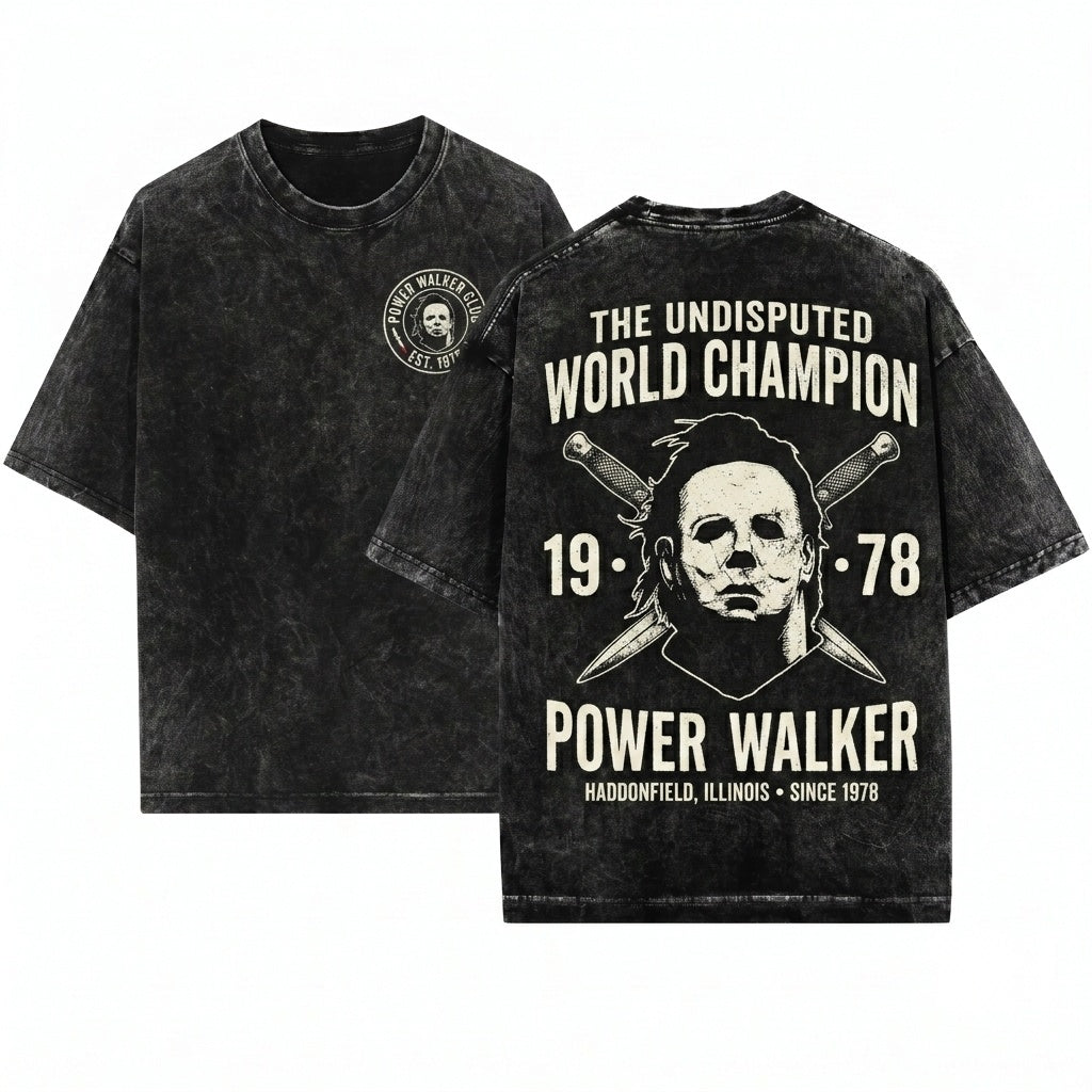 Michael Myers Horror Character Movie Halloween Gift Unisex Wash T-Shirt
