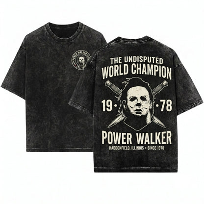 Michael Myers Horror Character Movie Halloween Gift Unisex Wash T-Shirt