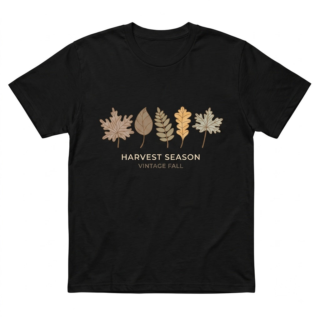 Autumn Foliage Oversized Thanksgiving Harvest Graphic Crewneck Unisex TShirt