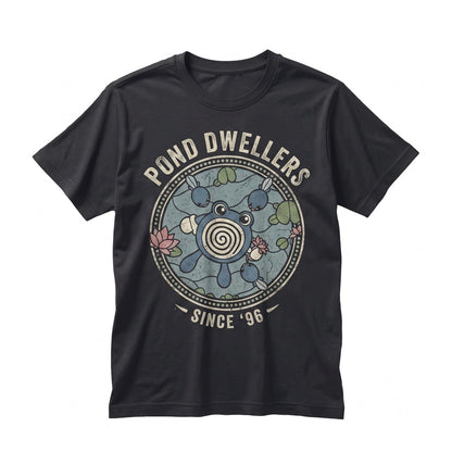 Poliwag Stained Glass Cute Water Tadpole Suncatcher Window Hanging Lily Pad Pond Gamer Room Housewarming Fan Unisex TShirt