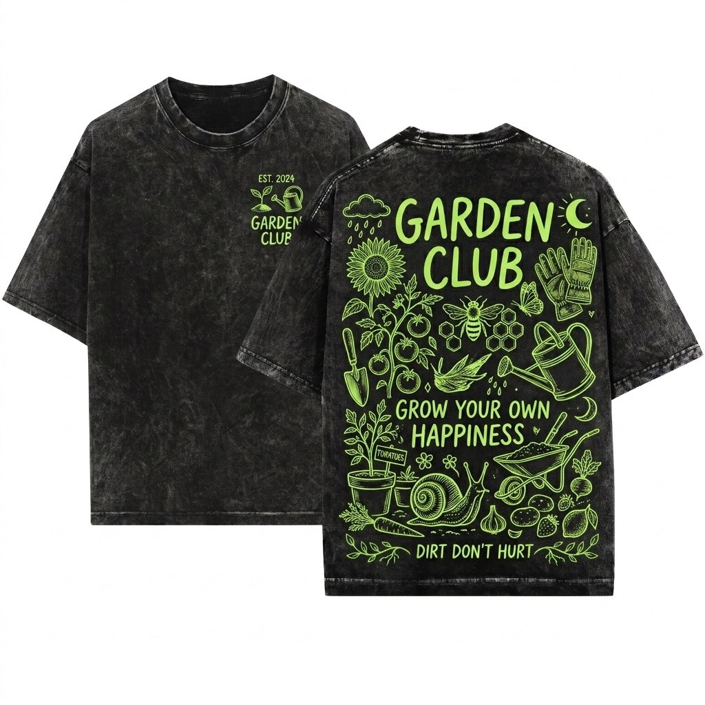 Garden Club Plant Lover Hobby Unisex Wash T-Shirt
