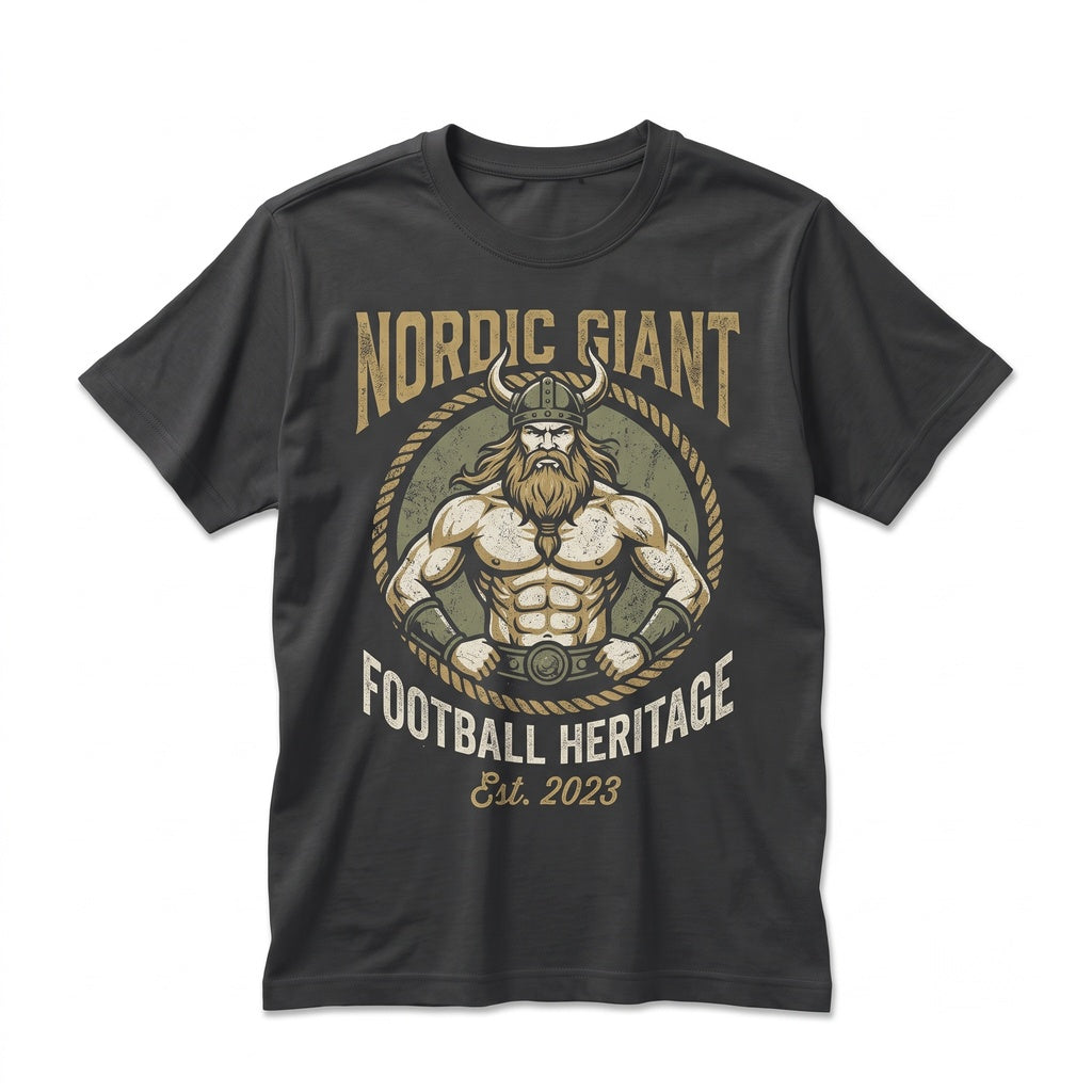 Norwegian Star Striker Graphic Portrait Football Fan Cotton Apparel Black Unisex TShirt