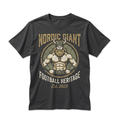 Norwegian Star Striker Graphic Portrait Football Fan Cotton Apparel Black Unisex TShirt