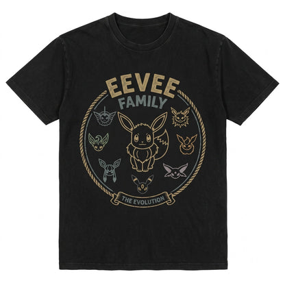 Eevee Evolutions Tank Top, Anime Pocket Monster Vintage Wash Sleeveless Gamer Gift Unisex TShirt