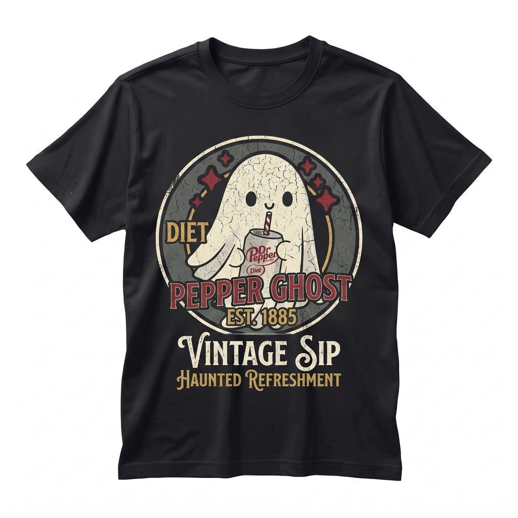 Funny Cute Spooky Ghost Drinking Diet Soda Pop Graphic Halloween Lover Gift Unisex TShirt